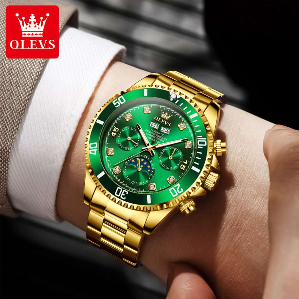 OLEVS 6729 Automatic Watch Man - Omega Watch Constellation 评论和价格
